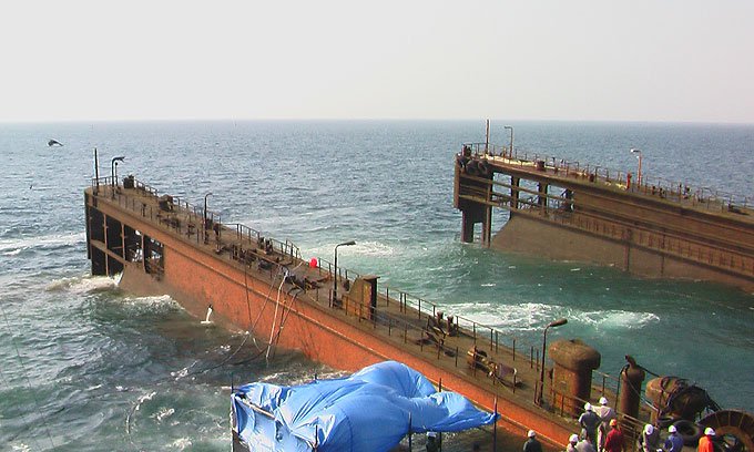 Salvage And Refloating Of Floating Dry Dock No1 at Jeddah Shipyard (JSRY) January 2014.