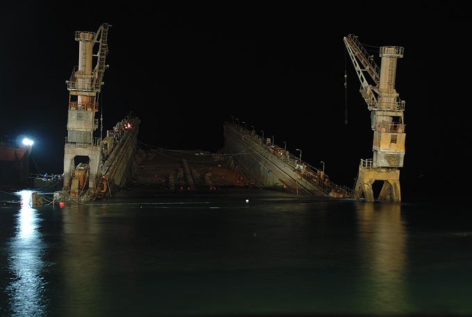 Salvage And Refloating Of Floating Dry Dock No1 at Jeddah Shipyard (JSRY) January 2014.