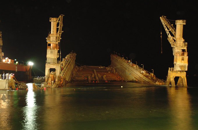 Salvage And Refloating Of Floating Dry Dock No1 at Jeddah Shipyard (JSRY) January 2014.