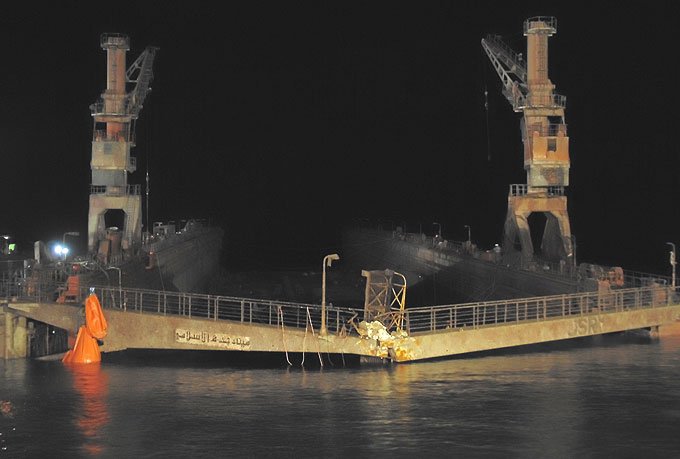 Salvage And Refloating Of Floating Dry Dock No1 at Jeddah Shipyard (JSRY) January 2014.