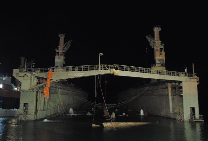 Salvage And Refloating Of Floating Dry Dock No1 at Jeddah Shipyard (JSRY) January 2014.