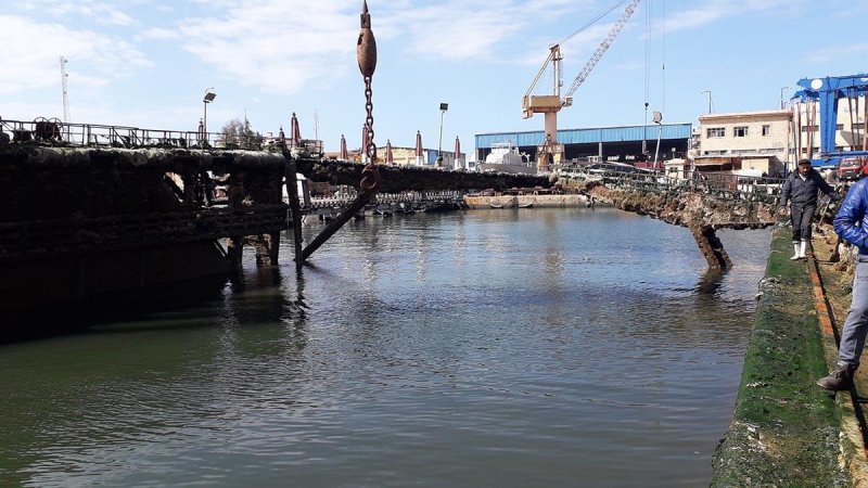 Salvage & Re-floating of 6000 ton Floating Dock at Egyptian Ship Repairs & Building Co